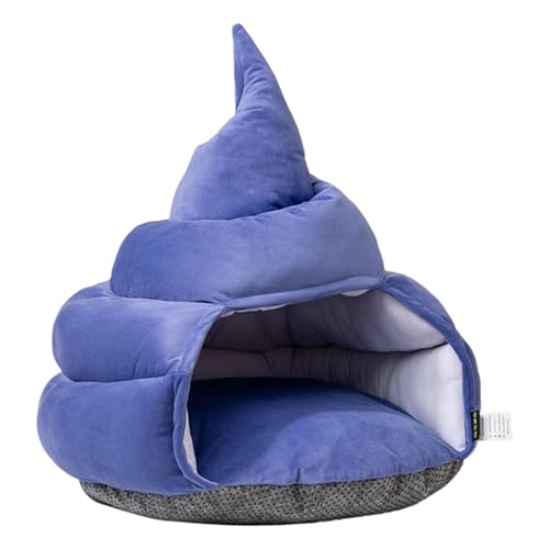 Katzenbett, Katzenbett, bequemer Katzenhut, Katzen-Tent Hideaway, bequemes Haustierbett Hideaway Cozy Poop-Shaped Katzenbett mit weichem Plüschmaterial und PP-Baumwollfüllung für Katzen und kleine von Ceprznvey