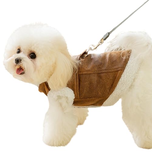 Kleidung für Hunde, Puppy Coat, Dog Sweater Dog Clothes Soft Puppy Sweater Dog Coat mit Zugloch für Winter Christmas, 20 cm, ca. 25 cm von Ceprznvey