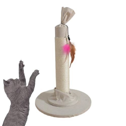 Kratzfest, Katzenmöbel, Scratch Pole, Candy Design Tall Scratcher, Cat Post Scratchers, Candy Shaped Cat Scratcher, 53,8 cm Large Scratch Pole with Fabric Covering Base for Kitten and Adult Cats von Ceprznvey