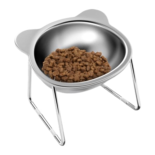 Pet Feeding Bowls, Cat Feeding Bowls, Elevated Cat Food Feeding Bowls, Stainless Steel Dog Bowls, Raised Cat Food Bowls, 304 Stainless Steel Water and Food Bowl for Kitten, Medium Cats, and Large Cats von Ceprznvey