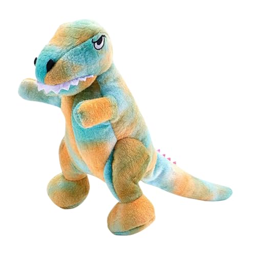 Plush Dinosaur Dog Toy, interaktives Hunde-Kauspielzeug, Squeaky-Puppe, Teeth Cleaning & Bite Resistant, ideal für kleine & mittlere Brötchen für Hunde & Katzen, Größe 8,66 x 6,3 Zoll von Ceprznvey