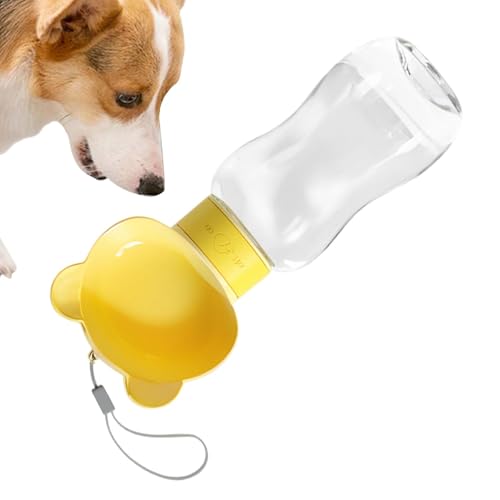 Portable Dog Water Bottle, Pet Water Dispenser, Outdoor Drinking Cup, 350ml Capacity, Food Compartment, Leak-Proof Design, Perfect for Walking, Hiking, and Training von Ceprznvey