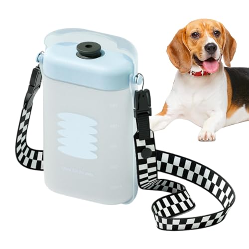 Reise-Wasserflasche für Hunde, große Kapazität, verstellbarer Gurt mit Aufbewahrungsbox und Poop Bag, praktisches Hunde-Laufzubehör, 4,72 x 2,36 x 7,09 Zoll von Ceprznvey