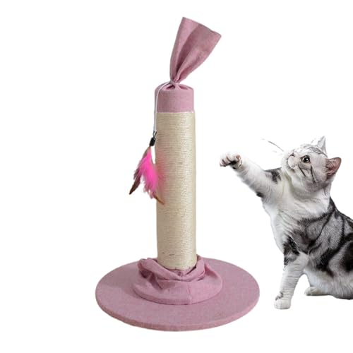 Scratch Toy, Cat Furniture Scratch Pole, Candy Design Tall Scratcher, Cat Post Scratchers, Candy Shaped Cat Scratcher, 21 Zoll Large Scratch Pole with Fabric Covering Base for Kitten and Adult Cats von Ceprznvey