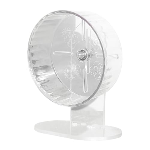 Silent Hamsterrad, transparent, Übungsspinner, Hedgehog Laufzubehör, verstellbar, Height Sturdy Compact Acryl Material für Haustiere, 7,09 Zoll von Ceprznvey