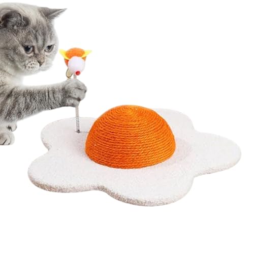 Sisal Cat Scratcher, Flower Shaped Scratching Pad, Fun Kitten Toy, Furniture Protector, Sturdy, Interactive Toys, Ideal for Indoor Use, 11.02x7.87 Inches von Ceprznvey