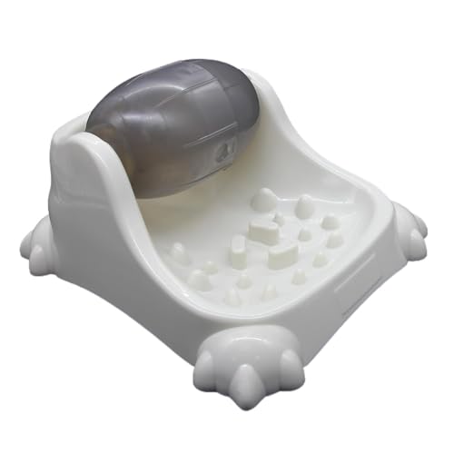 Slow Dog Feeder, Pet Food Feeder, Rotating Dog Toy, Dog Feeding Toy, Leak Pet Feeder, Rotating Slow Feeder for Puppies and Kittens Interactive Dog Food Puzzle Toy for Slow Eating, 12.6x10.24x6.5in von Ceprznvey