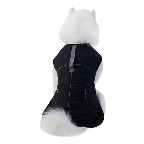 Winter Jacket, Dog Winter Vest, Warm Dog Coat, Cotton Dog Clothes, Puppy Winter Outfit, Winter Jacket for Small Medium Dogs Cotton Fabric Windproof Winter Vest Dog Coats for Cold Weather, Brown, Black von Ceprznvey