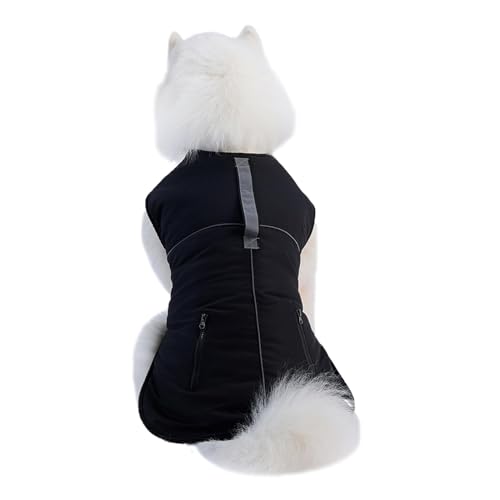 Winter Jacket, Dog Winter Vest, Warm Dog Coat, Cotton Dog Clothes, Puppy Winter Outfit, Winter Jacket for Small Medium Dogs Cotton Fabric Windproof Winter Vest Dog Coats for Cold Weather, Brown, Black von Ceprznvey