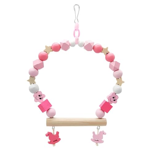 Wooden Bird Swing, Chewing Standing Perch Swings, Rocking Gym for Cockatiel, Lovebird, Budgie, Bird Cage Accessories to Balance, Exercise and Training, 18cm/7.09inch Wooden Bird Swing, Chewing Standing Perch Swings, Rocking Gym for Cockatiel, Lovebird, Budgie, Bird Cage Accessories to Balance, Exercise and Training, 18cm/7.09inch von Ceprznvey