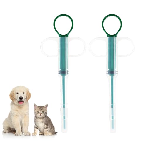 Haustier-Pillen-Shooter, 2 Stück Haustier-Pillenspender, Katzentablettenspender, Hunde-Pillenspender, wiederverwendbarer Pillenspender, Haustier-Pillen-Pillen-Pillen-Pillen-Pumpe für kleine Katzen und von Cerioll