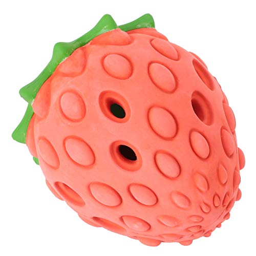 Bicaquu Chew Toys Ball, haltbare Hundezahnreinigungsbälle, für Hunde Haustiere Hund Spielen Welpe(Strawberry Style) von Cerlingwee