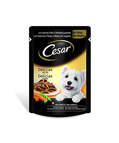 CESAR Hundefutter Huhn und Gemüse, gedünstet in Sauce, 100 g von Cesar