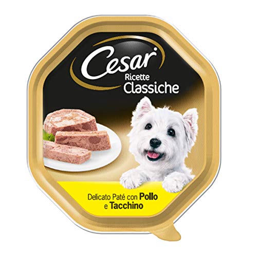 Cesar Klassische Rezepte Hundefutter mit zartem Huhn und Truthahn 150 g - 14 Schalen von Cesar