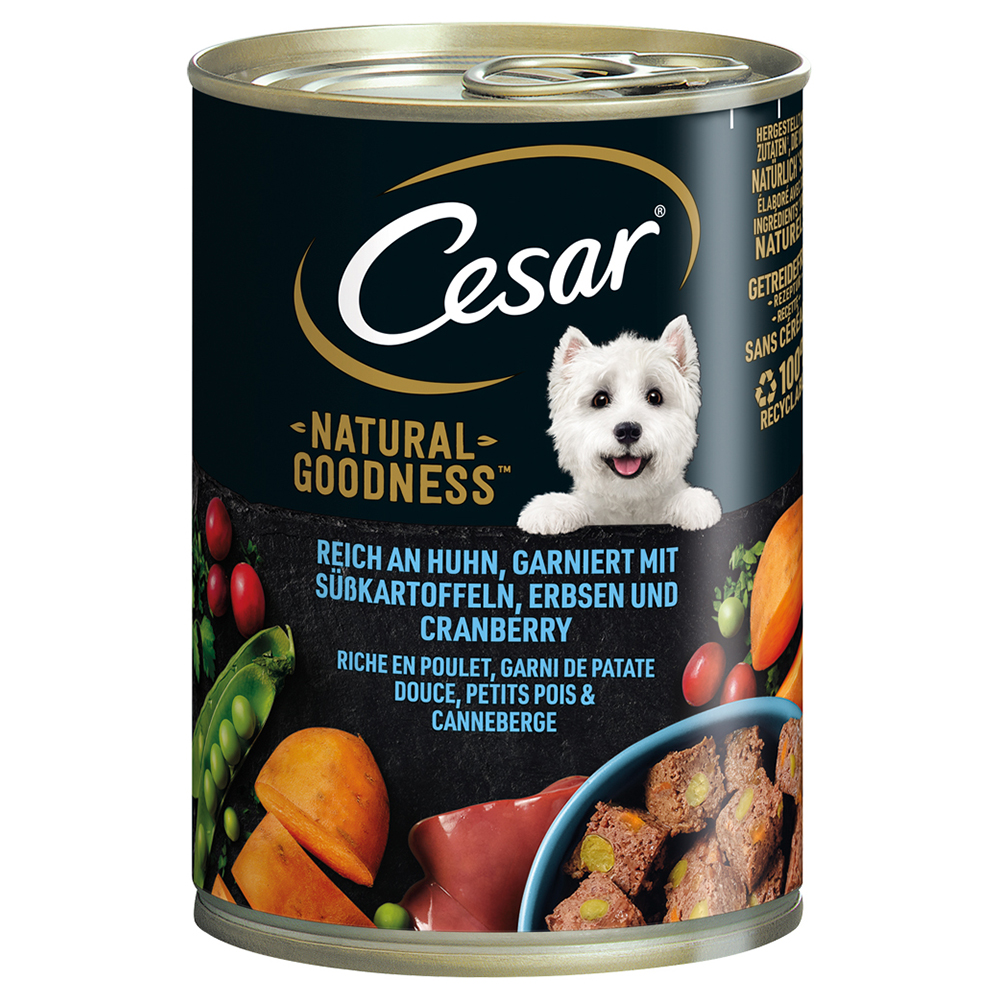 Cesar Nasfutter für Hunde zum Sonderpreis! - Natural Goodness Huhn (6 x 400 g) von Cesar