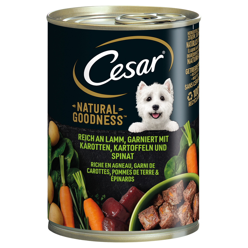 Cesar Nasfutter für Hunde zum Sonderpreis! - Natural Goodness Lamm (6 x 400 g) von Cesar