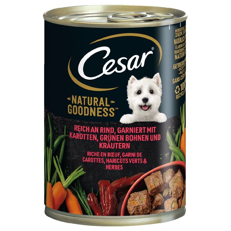 Cesar Nasfutter für Hunde zum Sonderpreis! - Natural Goodness Rind (6 x 400 g) von Cesar