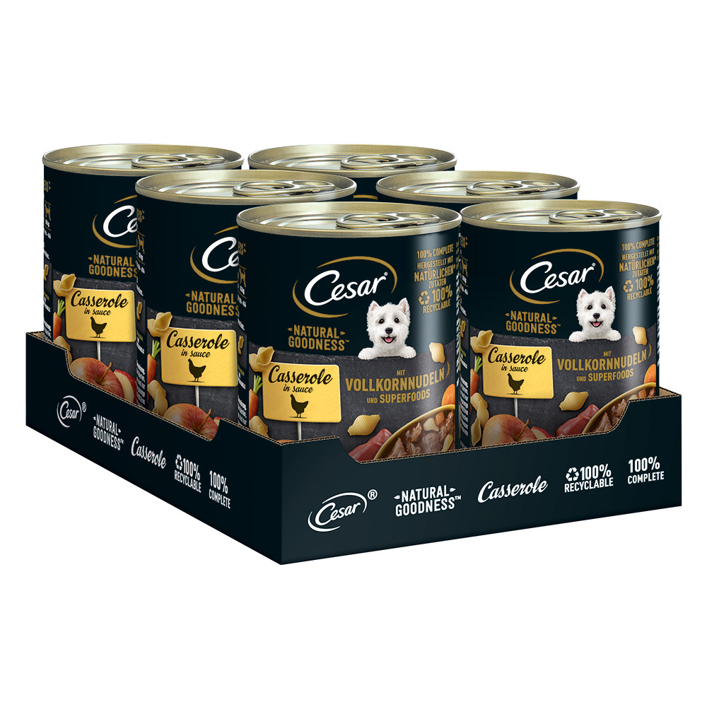 Cesar Natural Goodness zum Sonderpreis! - Huhn und Superfoods (6 x 400 g) von Cesar