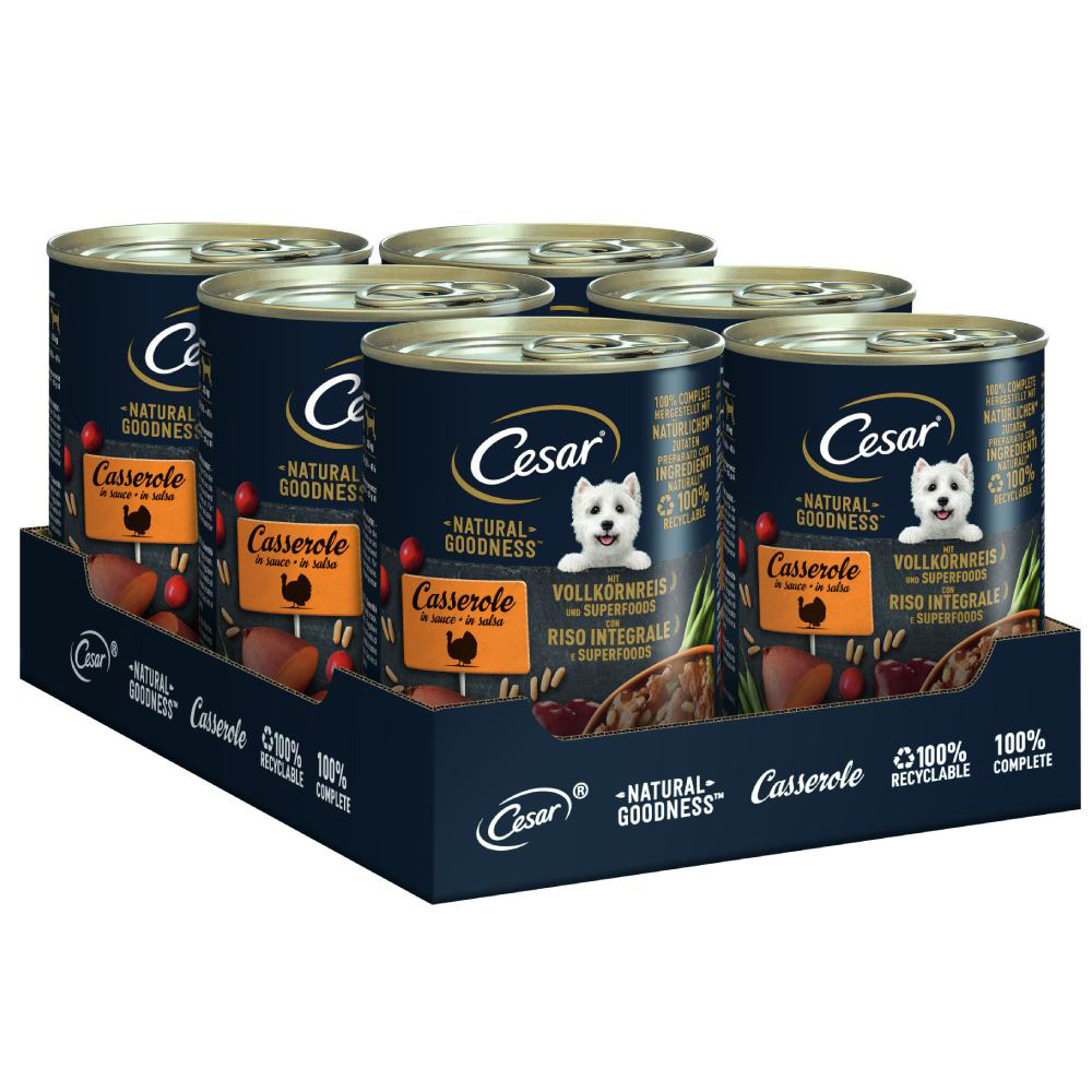 Cesar Natural Goodness zum Sonderpreis! - Truthahn und Superfoods (6 x 400 g) von Cesar