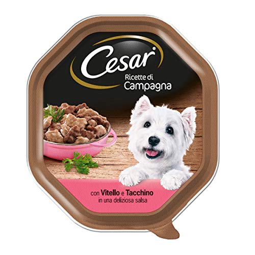 Cesar Rezepte auf dem Land Hundefutter mit zartem Kalbfleisch und Truthahn 150 g - 14 Schalen von Cesar