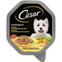 Cesar Schale 14 x 150 g - Landragout mit Huhn, Gemüse und braunem Reis von Cesar