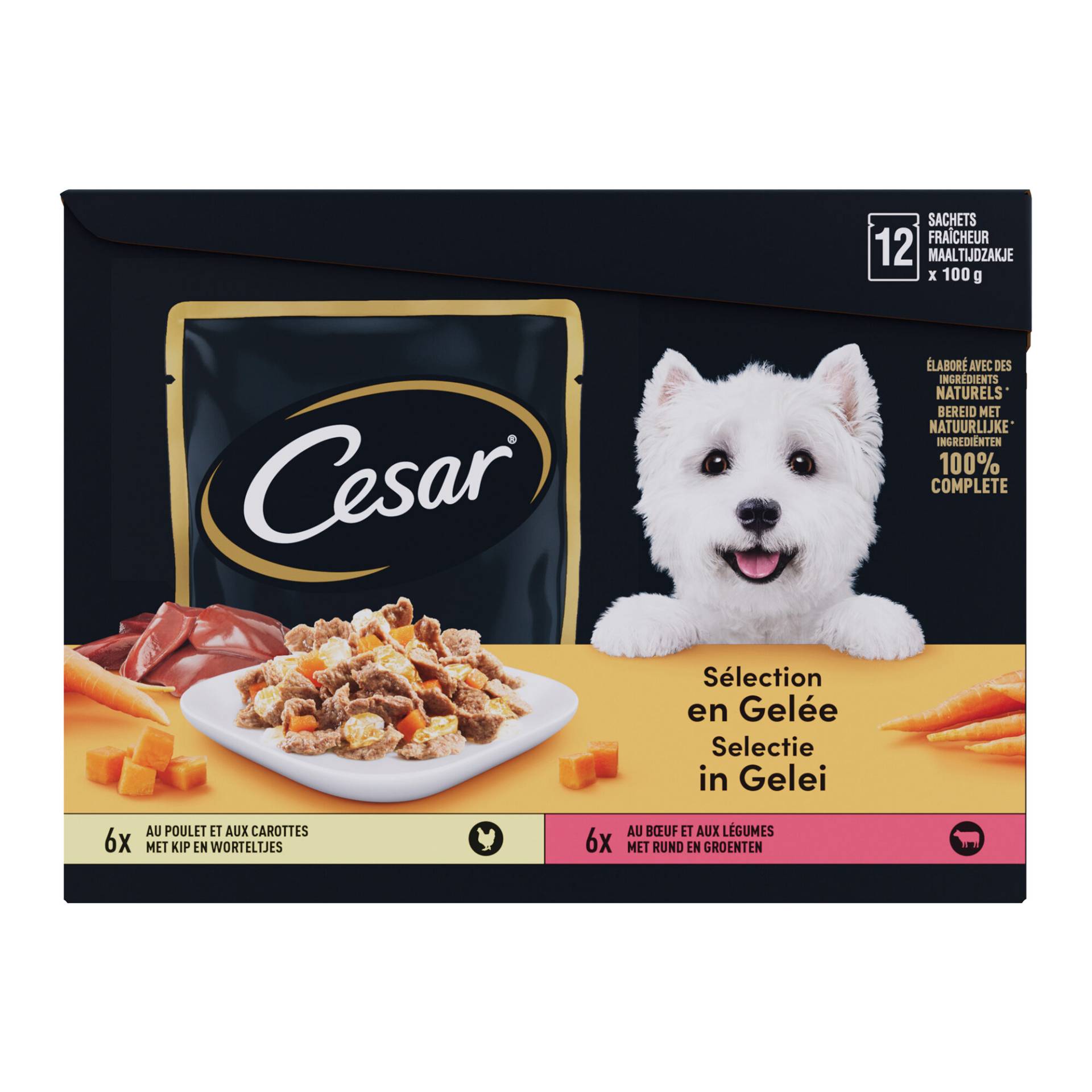 Cesar Selection in Gelee - Beutel - 12 x 100 g von Cesar