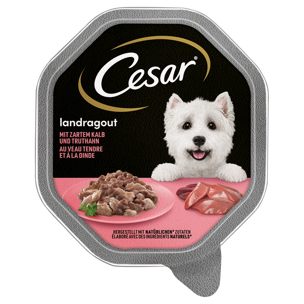 Megapack Cesar Schale 14 x 150 g - Landragout mit Kalb und Truthahn von Cesar