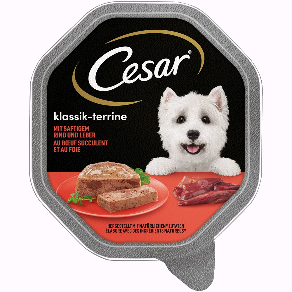 Megapack Cesar Schale 56 x 150 g - Klassiker Rind und Leber von Cesar