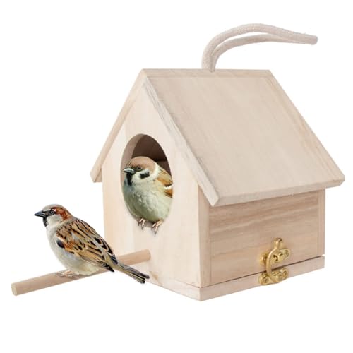 Cetfuro Nistkasten für, Nistkasten-Set Rotkehlchen, Vogelhaus, Wetterfest zum Aufhängen, Nistkästen für Vögel, Vogelhaus von Cetfuro