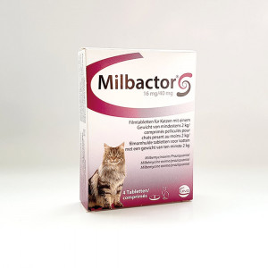 Milbactor Entwurmungsmittel für Katzen 2+ kg 12 Tabletten von Milbactor