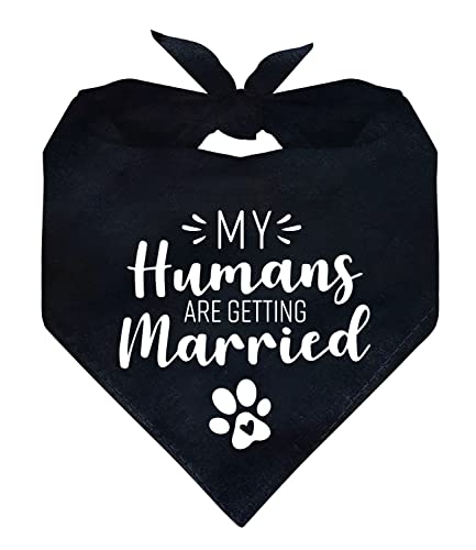 Cgvovgr Dreieckstuch für Haustiere, Motiv: My Humans are Getting Married, Dreieckstuch für Hunde, Verlobung, Hochzeit, Party, Foto-Requisiten, Dekorationen, Zubehör für Hundeliebhaber, Geschenke Q von Cgvovgr