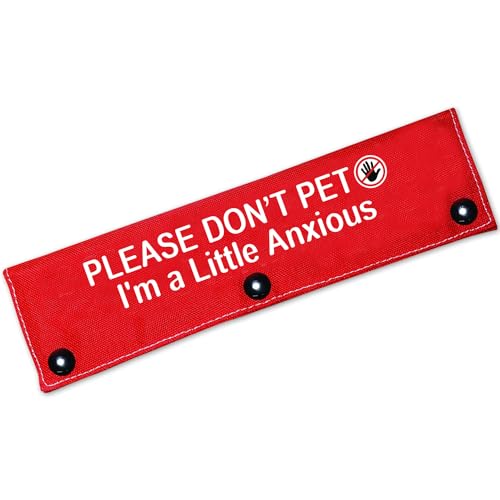 Cgvovgr Hundeleine, Aufschrift "Please Don't Pet I'm a Little Anxious", Rot von Cgvovgr