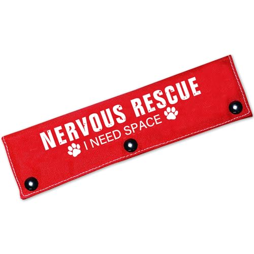 Cgvovgr Hundeleine, Aufschrift "Rescue I Need Space", lustiges Design, Rot von Cgvovgr