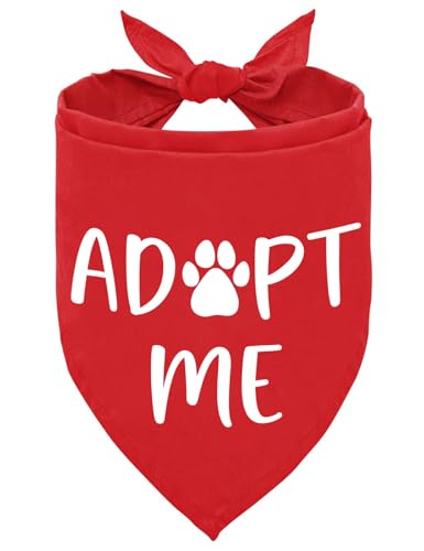 Cgvovgr Red Adopt Me Hundehalstuch, lustiges Adopt Me Haustier-Hundehalstuch, Zubehör, Requisiten, Ankündigung, Hundehalstuch, Adopt Me, Halstücher für Hunde, Liebhaber, Besitzer, Weihnachten, von Cgvovgr