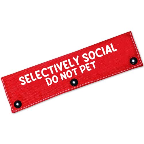 Cgvovgr Selective Social Do Not Pet Hundeleine, Hundeleine, Hunde-Zubehör, Geschenk für Hundebesitzer und Liebhaber, Rot von Cgvovgr