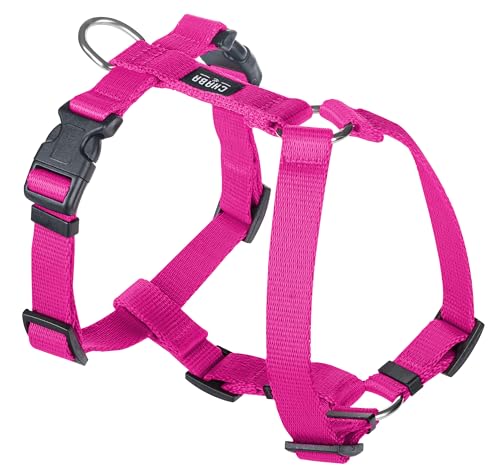 Chaba Guard Hundegeschirr für kleine Hunde mit Kontrolle, Anti-Zug & Würgen, Einstellbar, Bequem und Leicht, Classic Step-in Brustgeschirr, Dog Harness, Größe S, Fuschia von Chaba