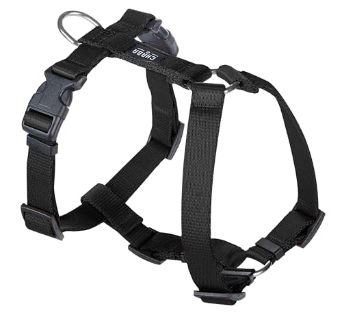 Chaba Guard Hundegeschirr für kleine Hunde mit Kontrolle, Anti-Zug & Würgen, Einstellbar, Bequem und Leicht, Classic Step-in Brustgeschirr, Dog Harness, Größe S, SCHWARZ von Chaba