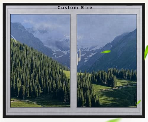 Chaexii Kundenspezifische Größe Katzensicherheitsnetz, Fliegen-Anti-Moskito-Insekten-Fensternetz, selbstklebendes Fensternetz mit Reißverschluss, universeller transparenter Fensterschutz von Chaexii