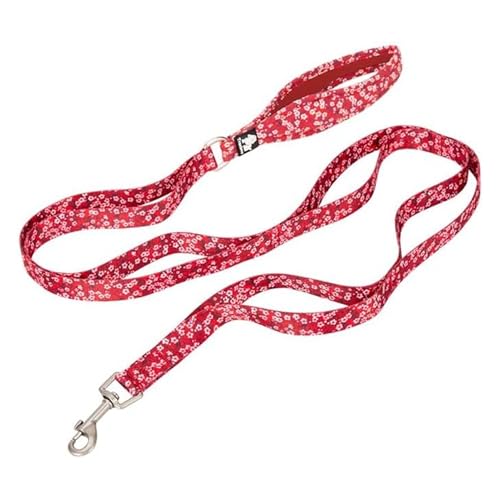 Chai's Choice,Premium Trail Runner, Multi Handle, Heavy Duty Dog Leash,Trainingsleine für maximale Kontrolle und Sicherheit von kleinen,passendes Geschirr erhältlich (groß, florales Rot) von Chai's Choice