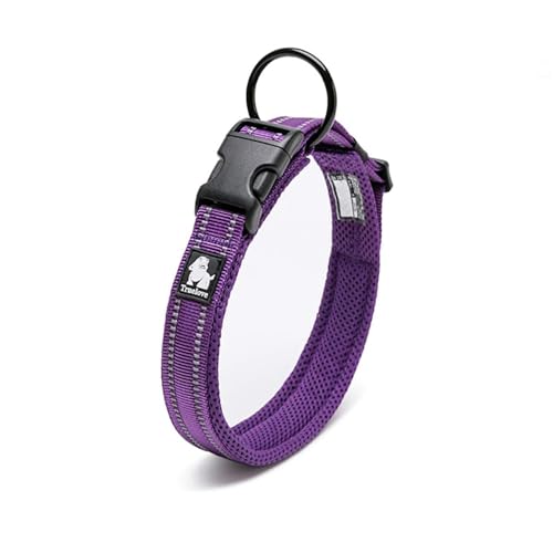 Chai's Choice Gepolstertes Hundehalsband mit Komfortkissen (XS, Violett) Bitte messen Sie sorgfältig vor der Bestellung. von Chai's Choice