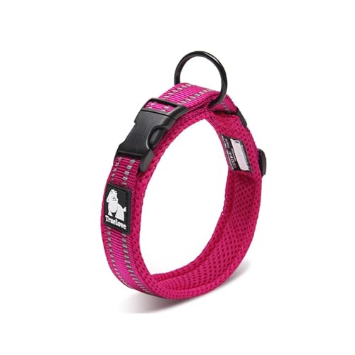 Chai's Choice Hundehalsband, gepolstert, für kleine, mittelgroße und große Hunde und Haustiere, passt perfekt an die Vorderseite, Größe XXL, Fuchsia von Chai's Choice