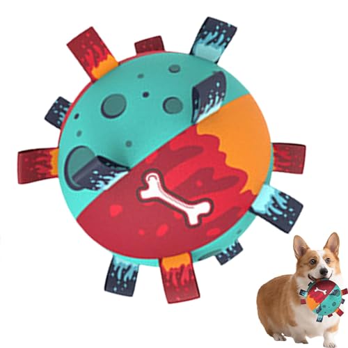 Chaies Fußball-Hundespielzeug, Tauziehen-Ball-Hundespielzeug - Tauziehen Canvas Fußball Interaktives Hundespielzeug | Quietschendes Spielzeug für Hunde zum Apportieren, Zerren, Apportieren und Spielen von Chaies