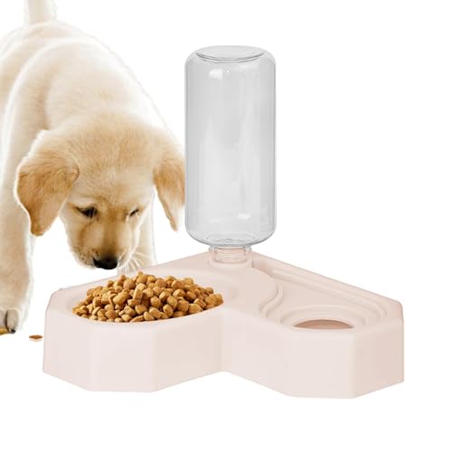 Chaies Futterspender für Hunde, Futterspender für Katzen und Wasserspender, 500 ml Love Right Angle Hundewasserspender, Abnehmbarer Wassernapf für Hunde, Futterstation für Katzen, kippsicherer von Chaies