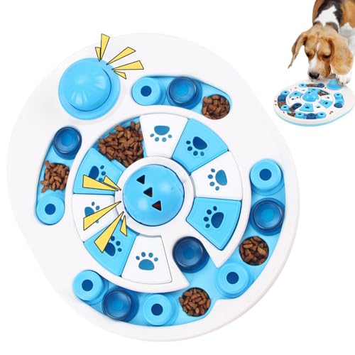 Chaies Haustier-Puzzle-Futterteller, Hunde-Puzzle-Futterspender-Spielzeug - Interaktiver Futternapf für Hundetraining, langsames Fressen,Mental Food Dispenser Enrichment Anti-Rutsch-Puzzlespielzeug von Chaies