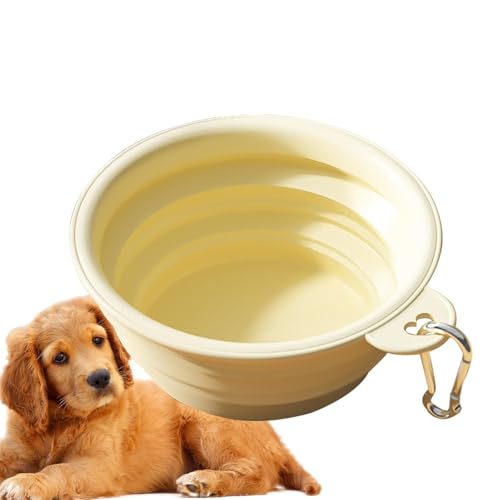 Chaies Hundetrinknapf, Faltbarer Hundewassernapf - Cup Dish Faltbare, erweiterbare Hunde-Reisenäpfe,Tragbarer Haustier-Futterspender aus Silikon, praktisch, Tierfutter- und Wassernapf, für Reisen, von Chaies