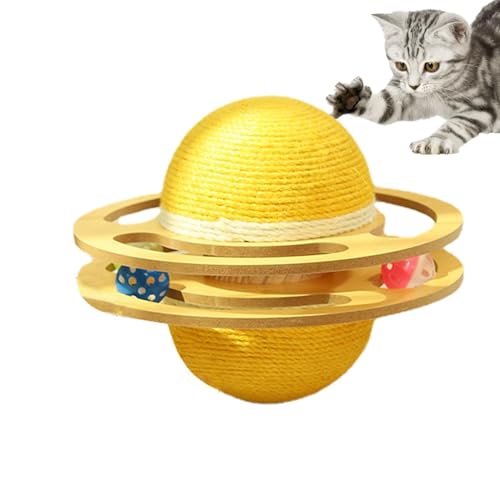 Chaies Katzenkratzen Ball Spielzeug, Katzenkratzer Spielzeugball - Planet Indoor -Katzen Spielzeug | Kätzchen Rotatable Ball, hält PET unterhalten und, Haustiervorräte von Chaies