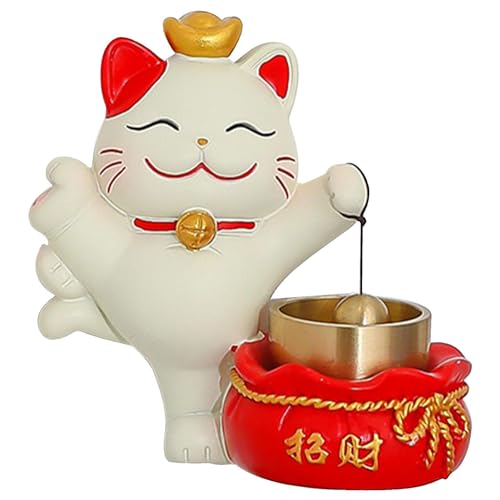 Chaies Lucky Cat Türklingel, kreative Türklingel - Selbstklebende Türklingel,Reizendes Türklingel, das Reichtum anzieht, Selbstklebende Ladenbesitzerglocke, Türdekoration zum Aufhängen, von Chaies