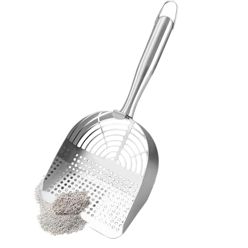 Chaies -Müllschaufe, Katzenstreu Scoop,Katze Scoop - Hohlkots Sandkätzchen Schaufel Sifter, Haustiervorräte, ergonomischer Griff, reduziert die Handmüdung von Chaies