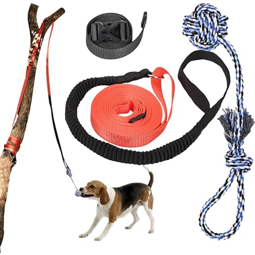 Chaies Seilspielzeug für Hunde, Tether Tug Outdoor-Hundespielzeug - Lustiges Hunde-Schleppspielzeug mit Ballbaum-Schlepper-Hundespielzeug - Hunde-Ziehspielzeug, Outdoor-Hundespielzeug, von Chaies