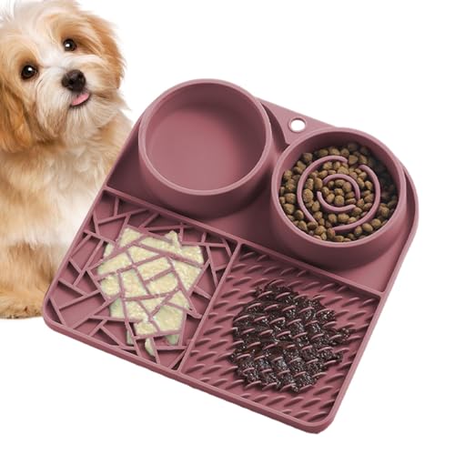 Chaies Silikon-Matte für langsames Fressen für Hunde, Silikon-Matte für langsames Fressen für Haustiere, 2-in-1-Leckpad für Hunde mit Saugnäpfen, Leckpad für Hunde, langsame von Chaies